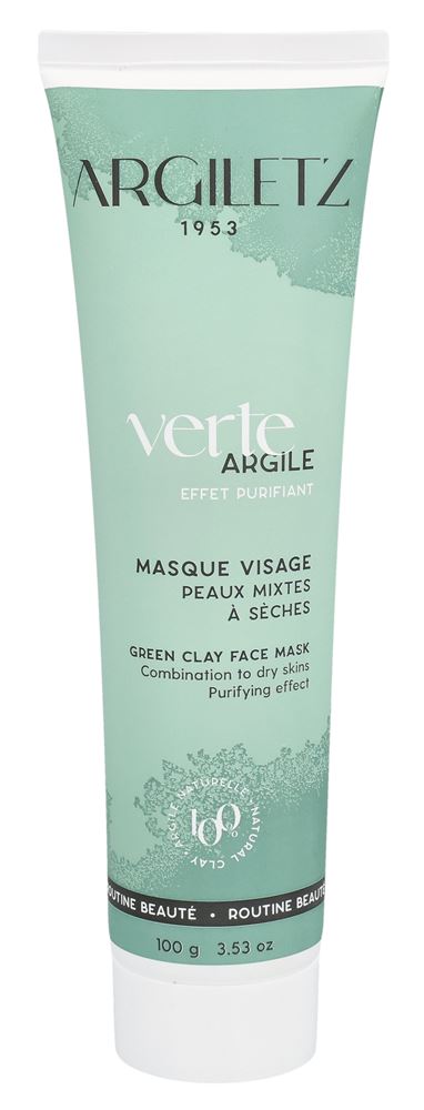 ARGILETZ Masque Visage Argile Verte 100g | Peaux Grasses