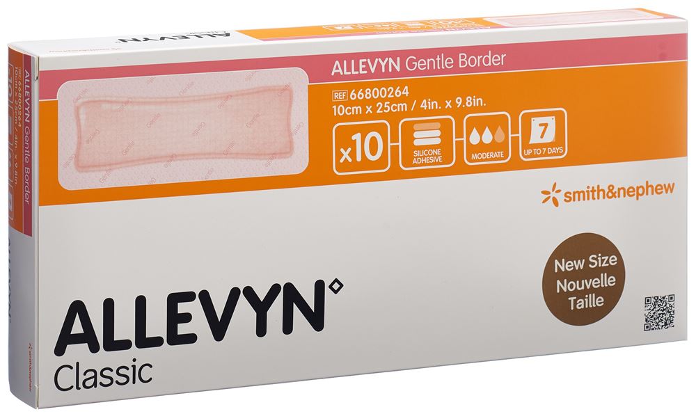 ALLEVYN GB Pansement 10x25cm 10 pièces | Protection