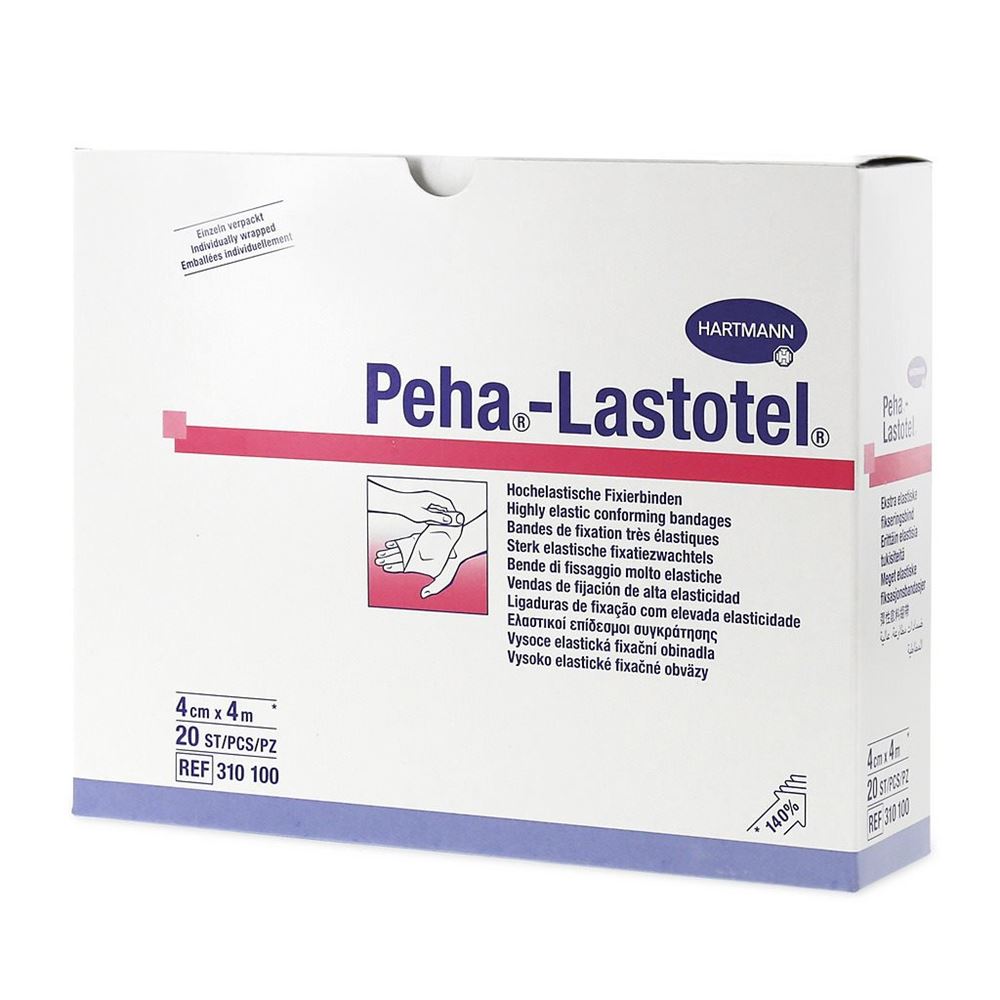 PEHA-LASTOTEL Fixierbinden Bandage | 4cmx4m 20 pièces