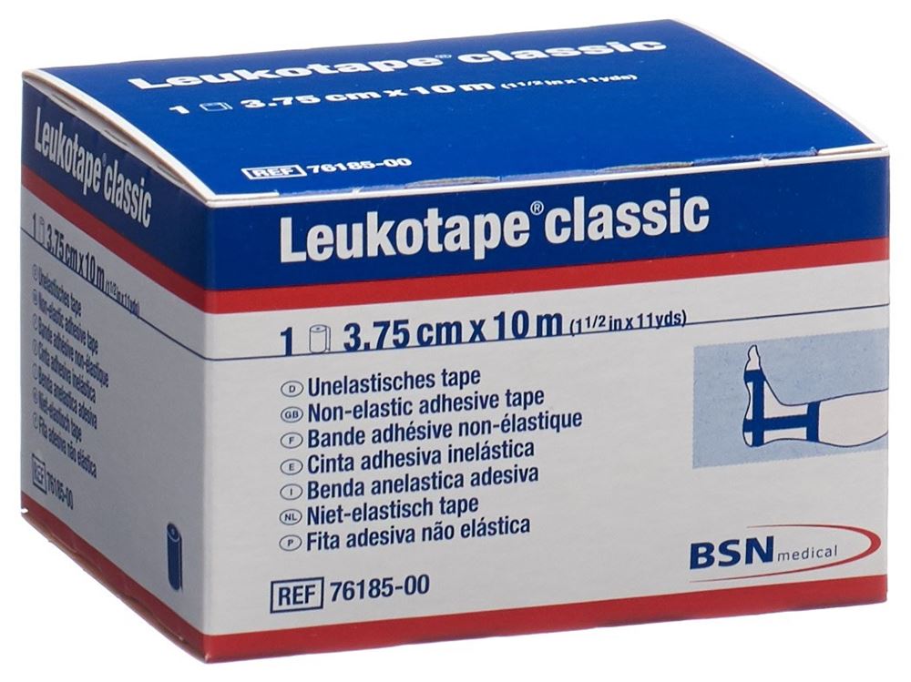 LEUKOTAPE classic Bande Adhésive 10mx3.75cm Bleu | Maintien