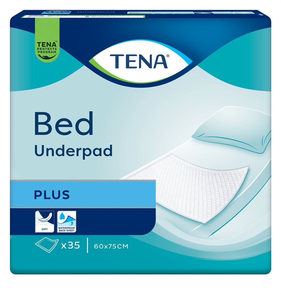 TENA Bed Plus 60x75cm | Protection Lit 35 pièces