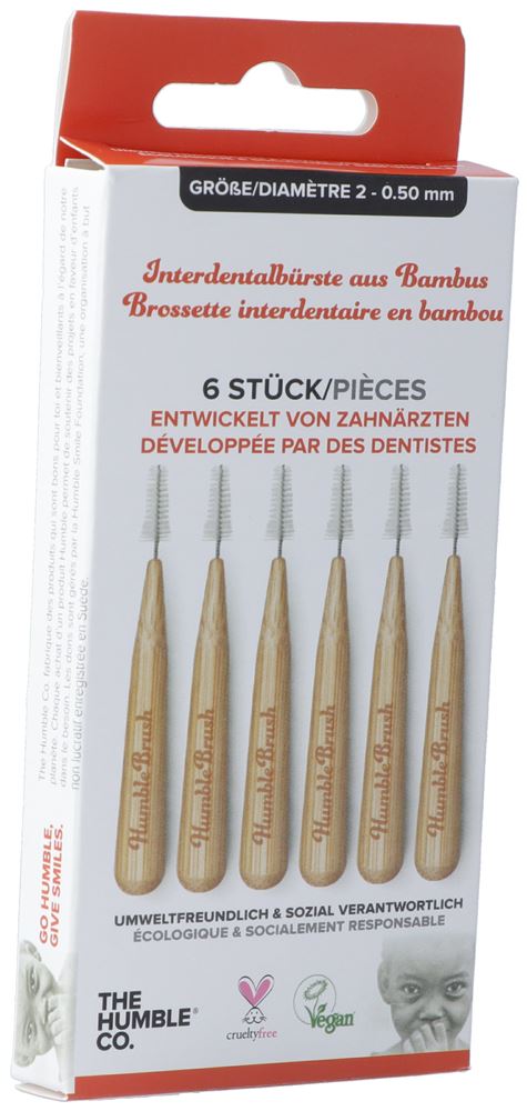 THE HUMBLE Brossettes Interdentaires Bambou 0.5mm | 6 pièces