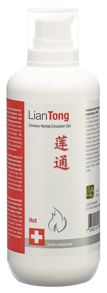 LIANTONG Gel Emulsion Chinoise 500ml | Chaleur &amp; Détente