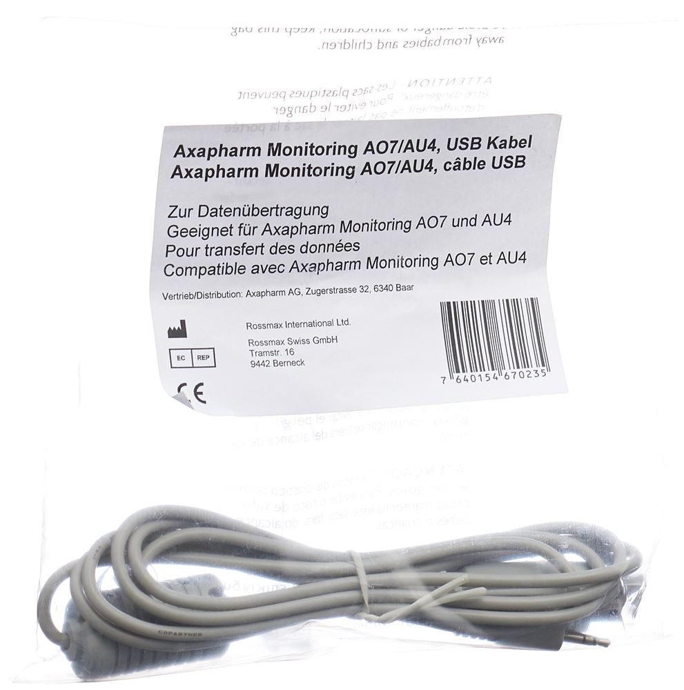 AXAPHARM AO7/AO8/AU4 Câble USB | Connexion Facile