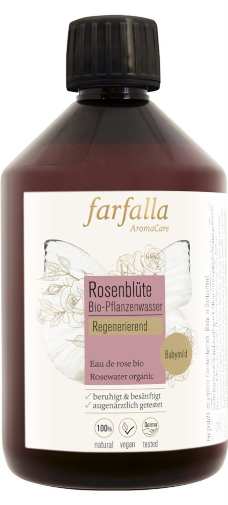 FARFALLA Eau de rose Bio Flacon 500ml | Tonifiant