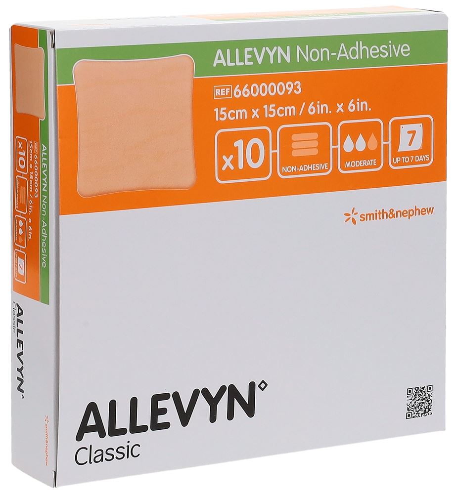 ALLEVYN NON-ADH Pansement 15x15cm | 10 pièces