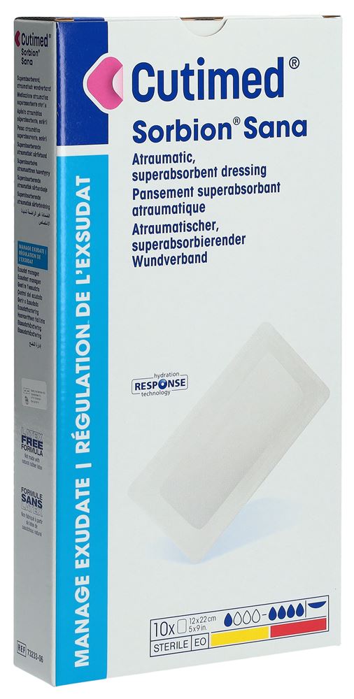 CUTIMED Sorbion Sana Pansement 22x12cm | 10 pièces