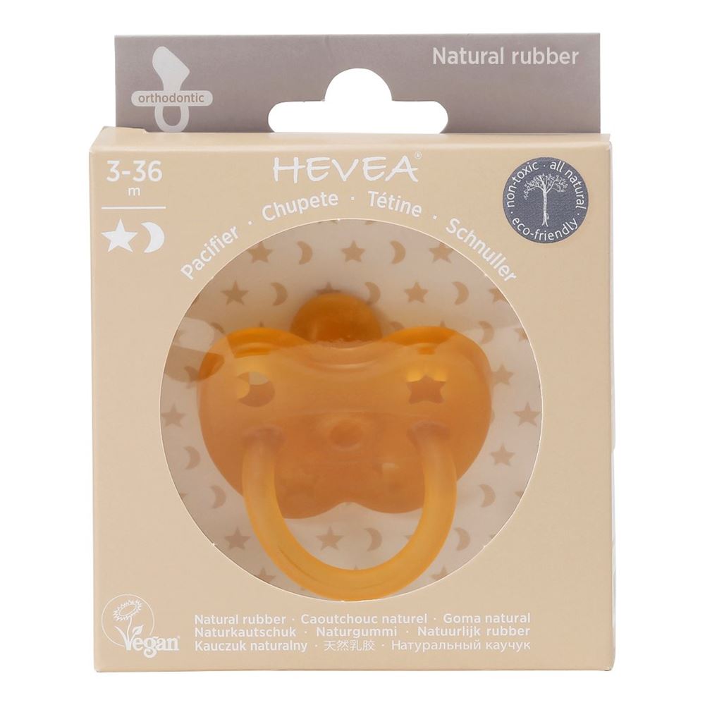 HEVEA Tétine Star &amp; Moon 3-36m | Tétine Bébé Évolutive