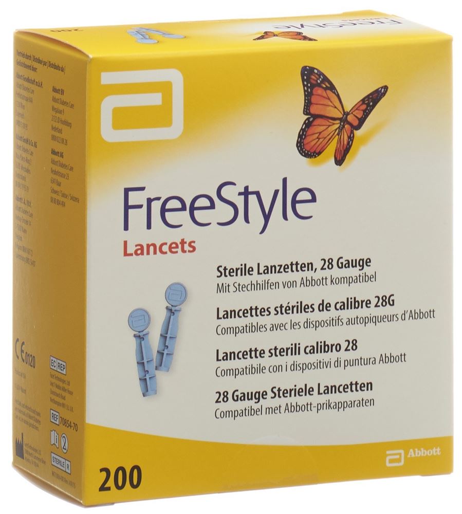 ABBOTT FREESTYLE Lancettes | 200 pièces