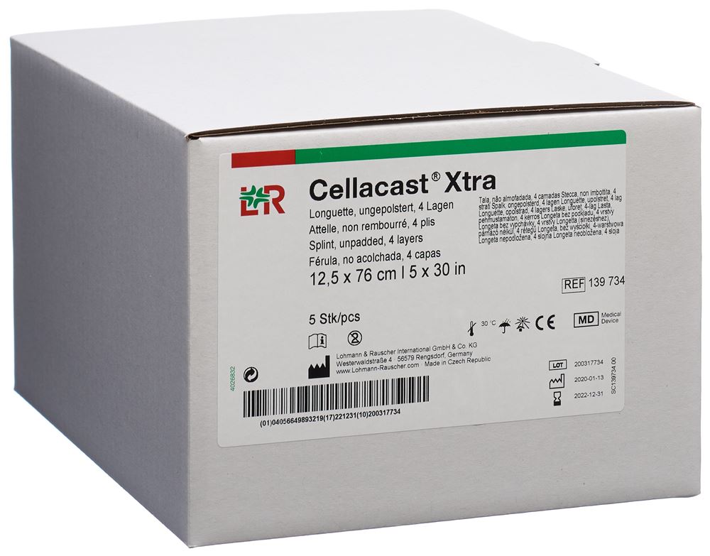 CELLACAST Xtra Long 12.5x76cm Préparé 5 pièces | Maintien