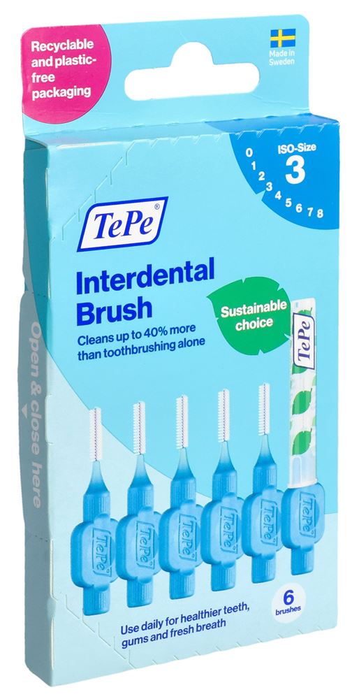 TEPE Interdental 0.6mm Bleu Brossettes | 6 pièces