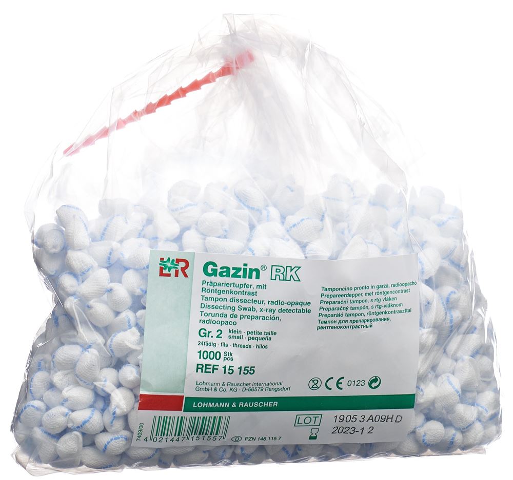 GAZIN Pr‰pariertupfer Gr2 Btl 1000 pièces | Soins Médicaux