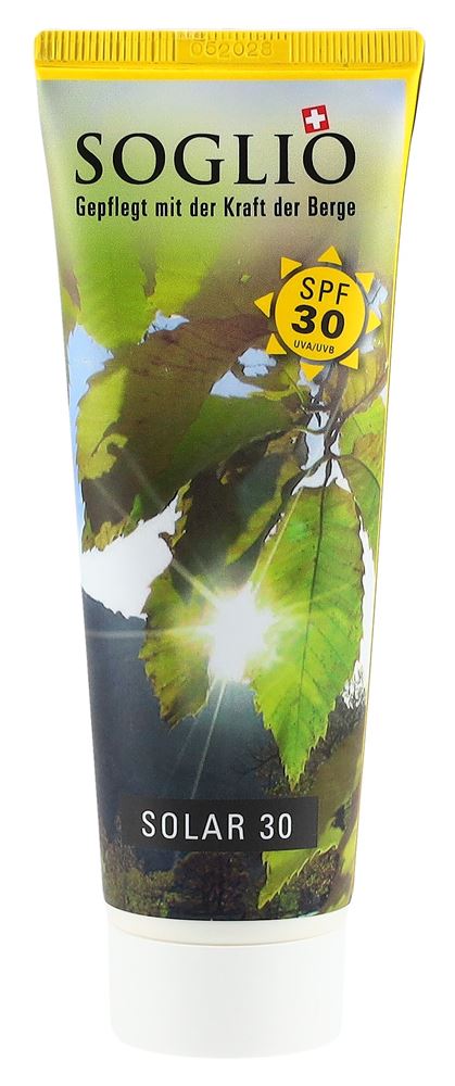 SOGLIO Solar 30 Crème Solaire 75ml | Bronzage Sécurisé