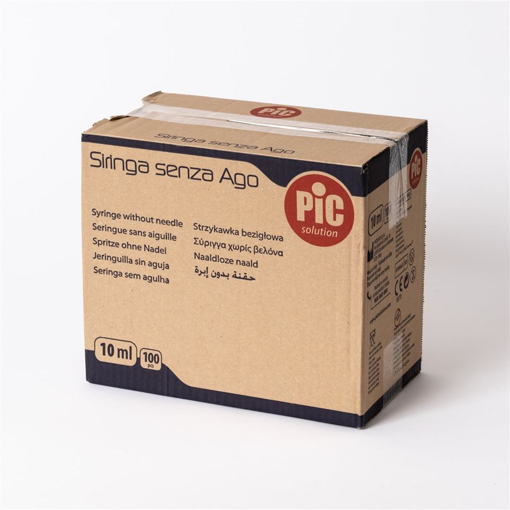 PIC SOLUTION Seringue 10ml Luer 100 pièces | Usage Unique