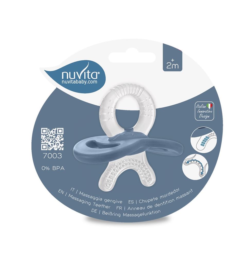 NUVITA Anneau de Dentition 2M+ Bleu | Soulagement