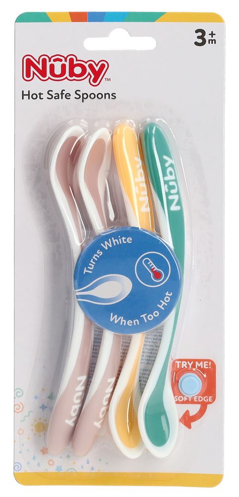 NUBY Cuillère Purée Thermosens | 4 pièces