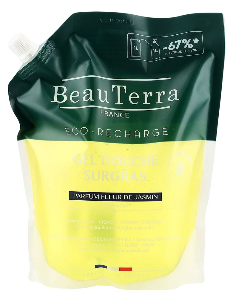 BEAUTERRA Gel Douche Surgras Jasmin 1000ml | Douceur
