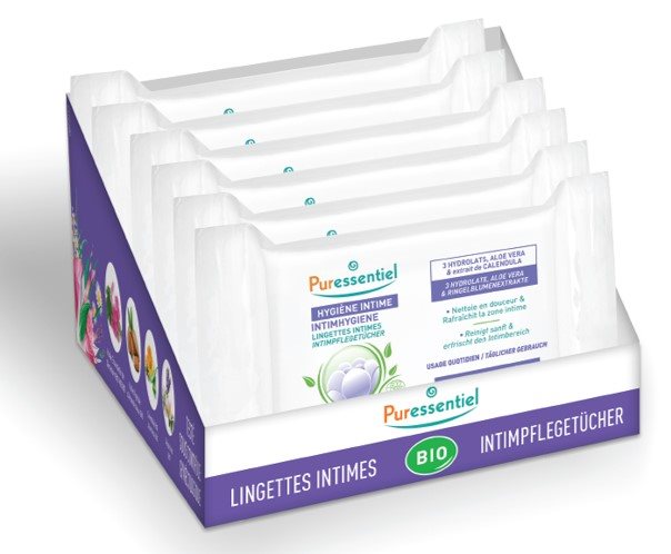 PURESSENTIEL Lingettes Intimes Quotidiennes | 10 pièces