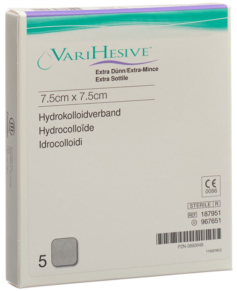 VARIHESIVE Pansement extra mince 7.5x7.5cm | 5 pièces