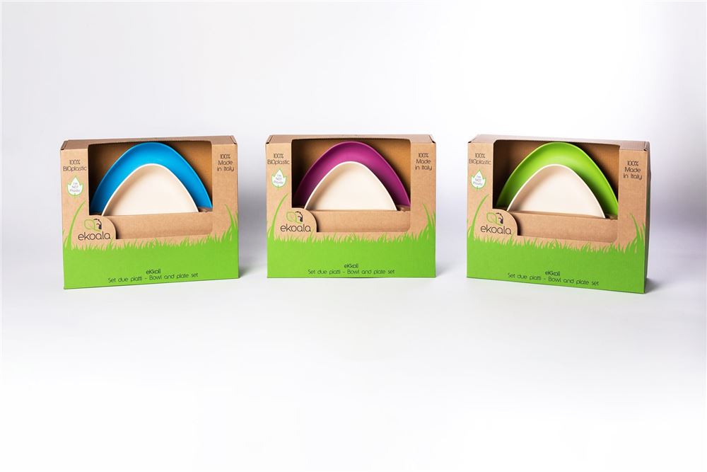 EKOALA Set Bol &amp; Assiette Bio Plastique | Vaisselle Enfant