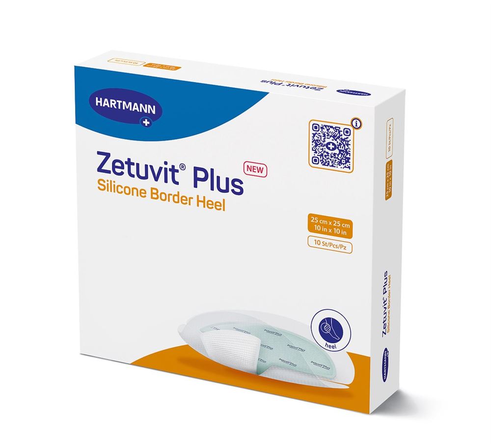ZETUVIT Plus Silicone Border Talon 25x25cm | 10 pièces