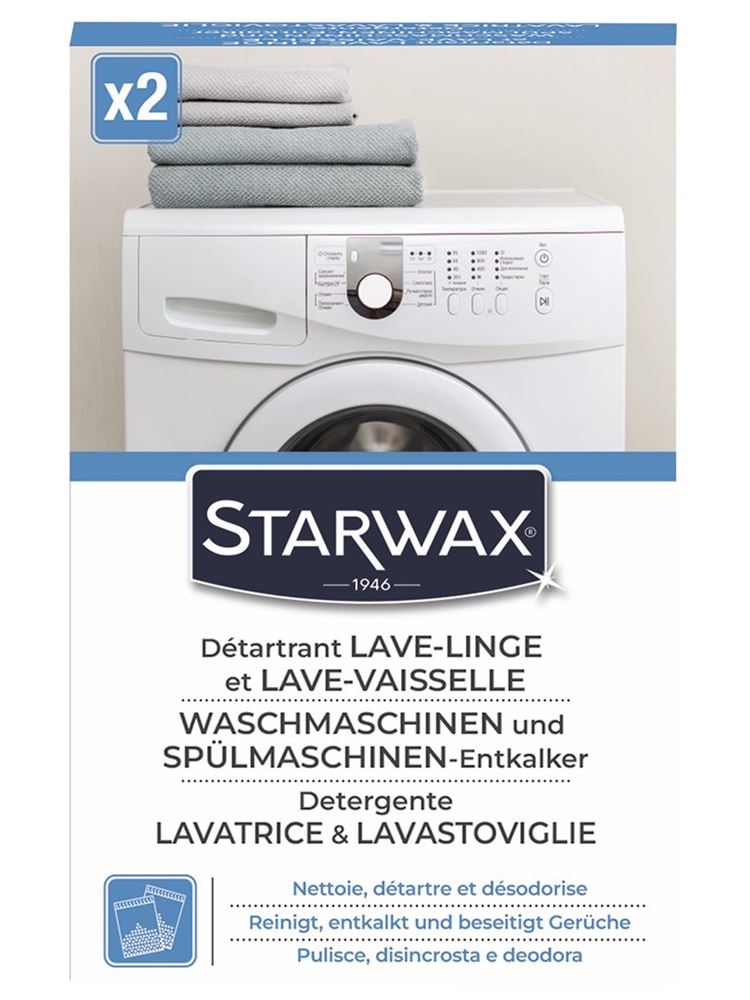 STARWAX Détartrant Lave-Linge Lave-Vaisselle 2x75g | Protection