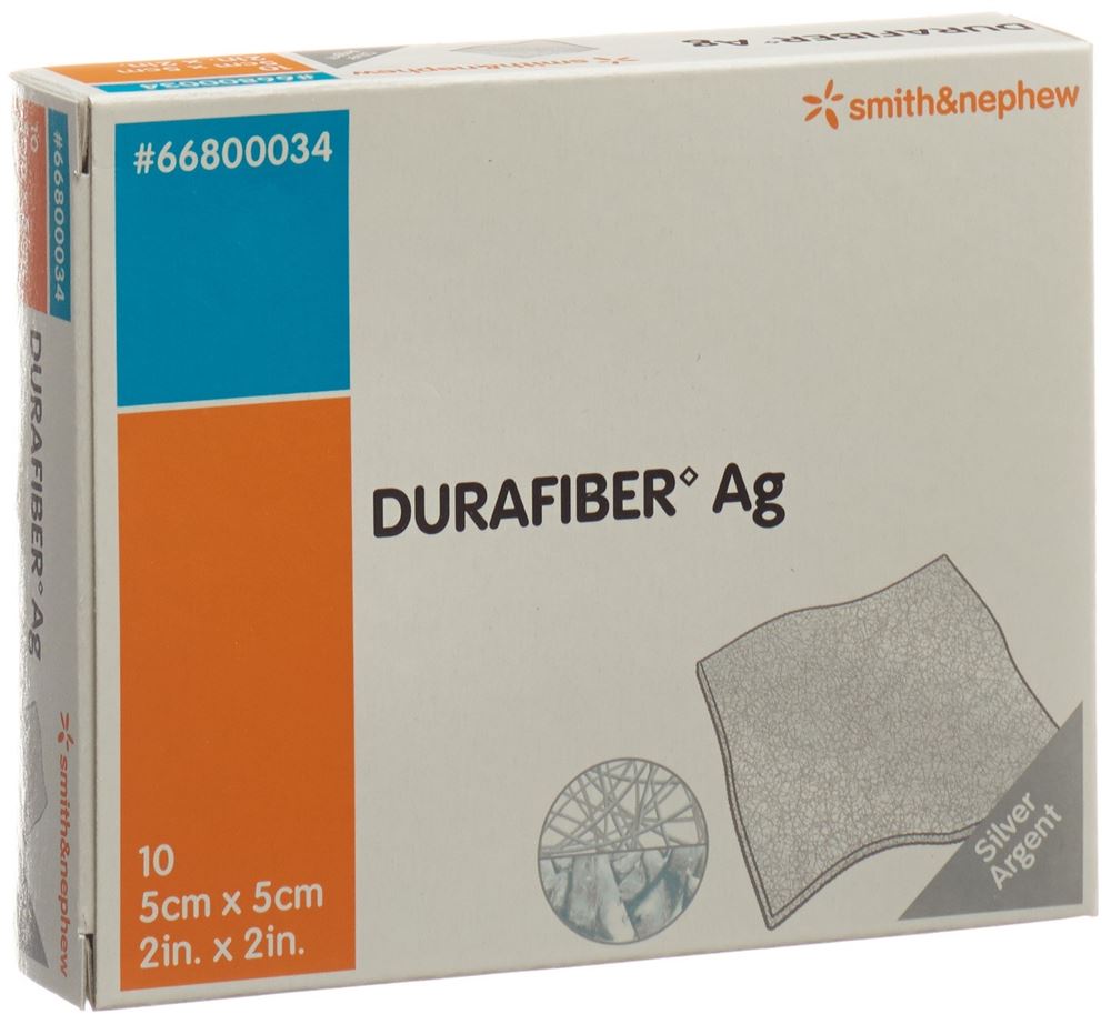 DURAFIBER AG Pansement | 5x5cm, 10 pièces