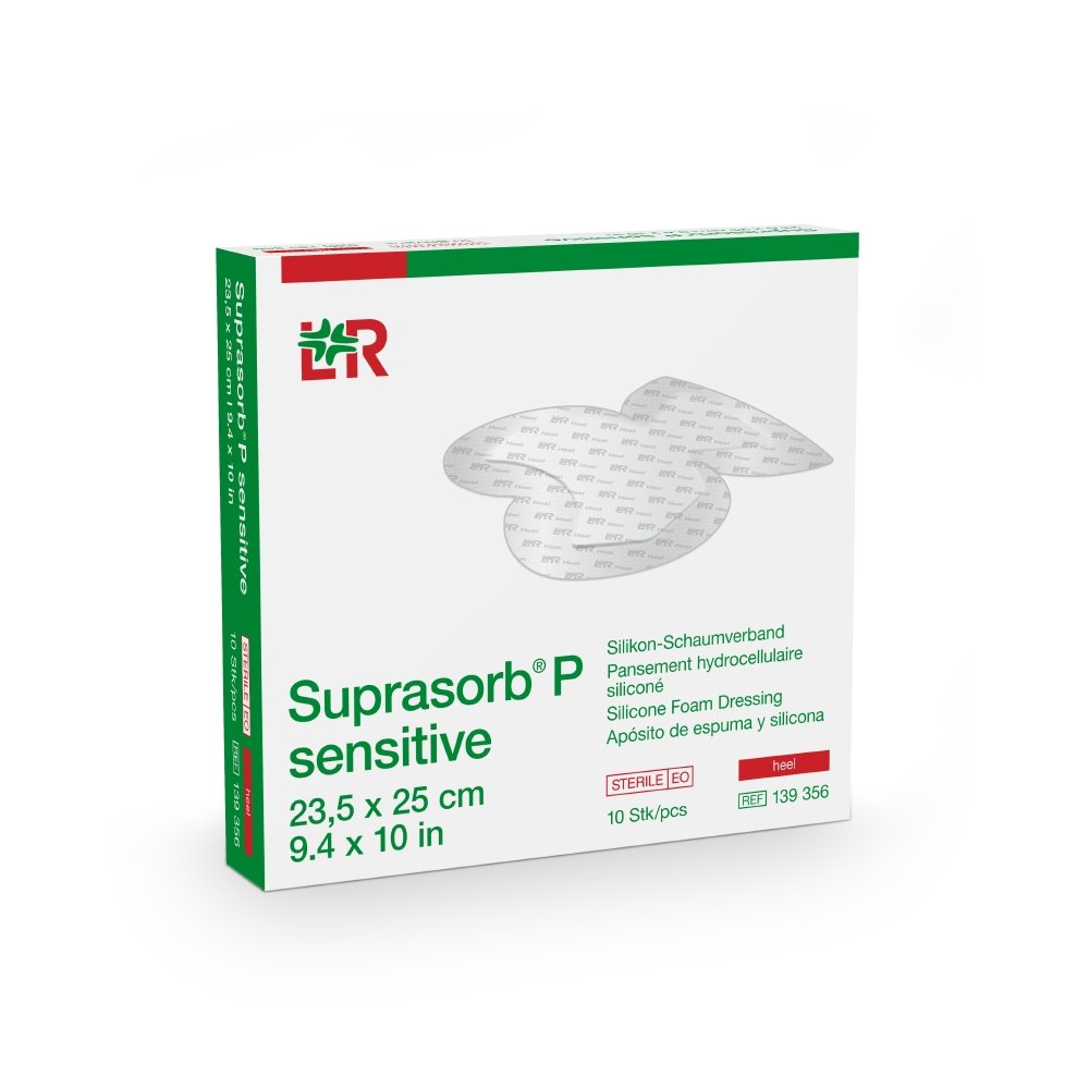 SUPRASORB P sensitive border Heel Pansement 23.5x25cm | 10 pièces