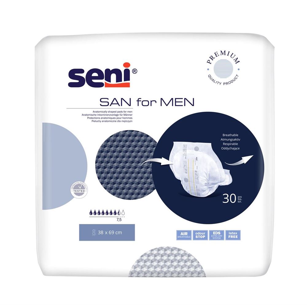 SENI San For Men Protections 30 pièces | Spécifique Homme