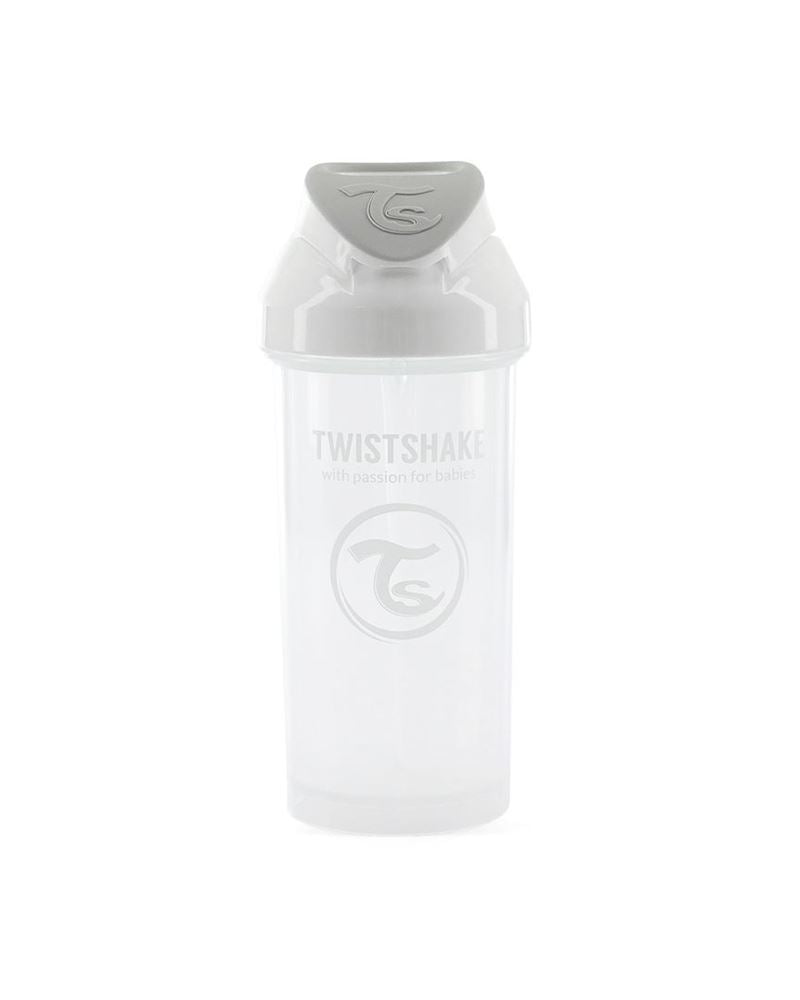 TWISTSHAKE Trinkbecher Straw Cup 360ml 12M+ Blanc | Anti-Fuite