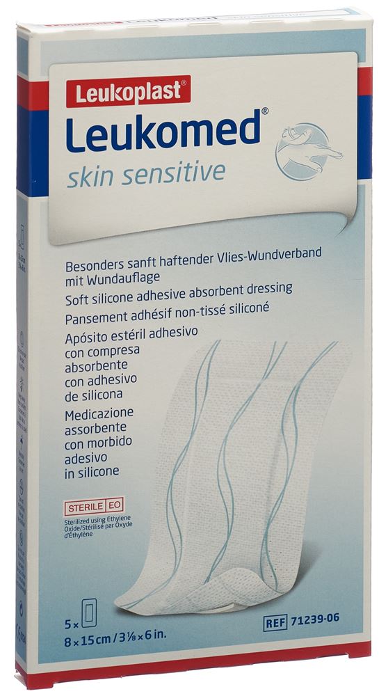 LEUKOMED skin sensitive Pansement 8x15cm | 5 pièces