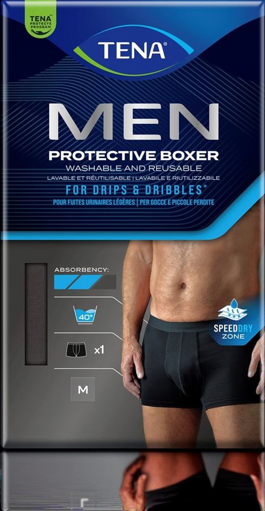 TENA Men Washable Underwear M Noir | Réutilisable
