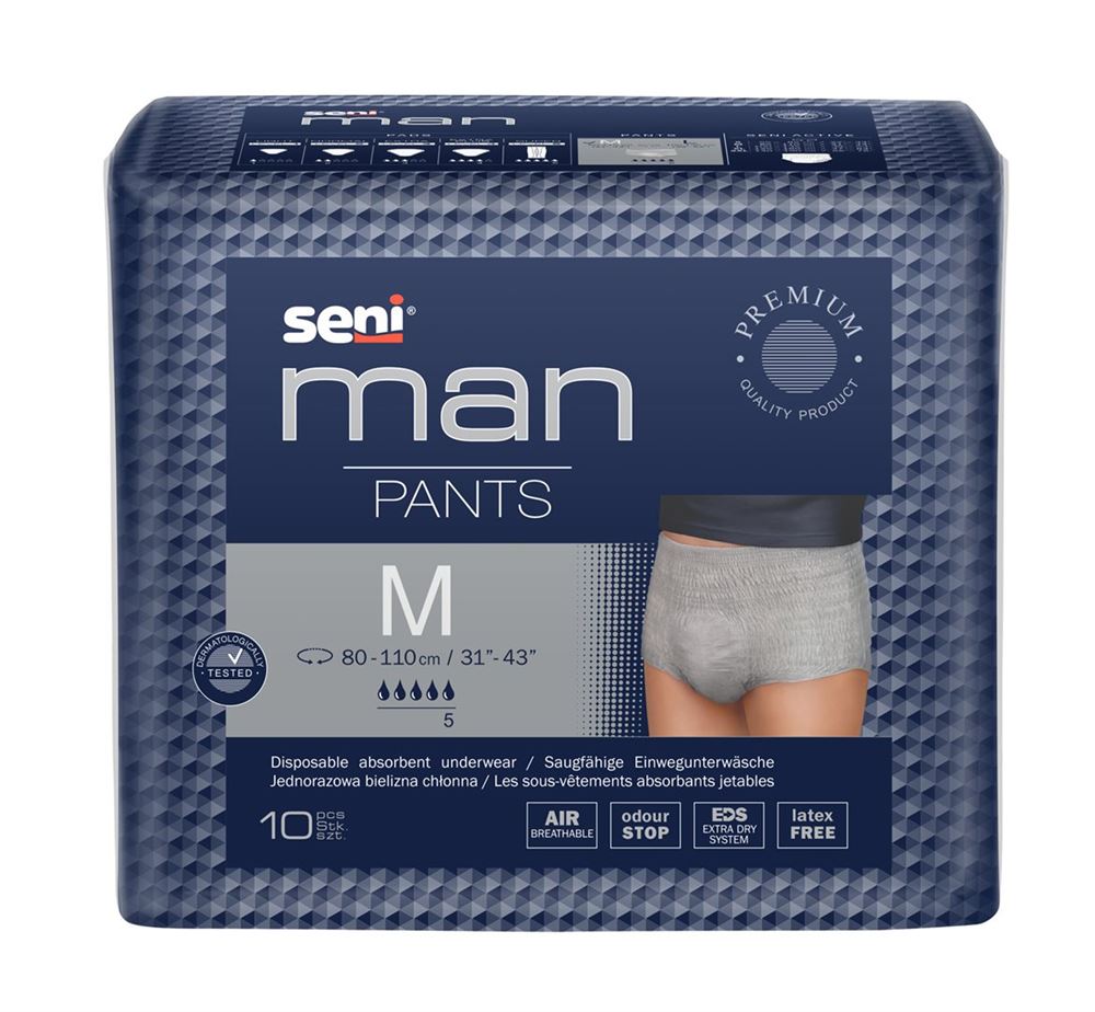SENI Man Pants M Protections 10 pièces | Homme