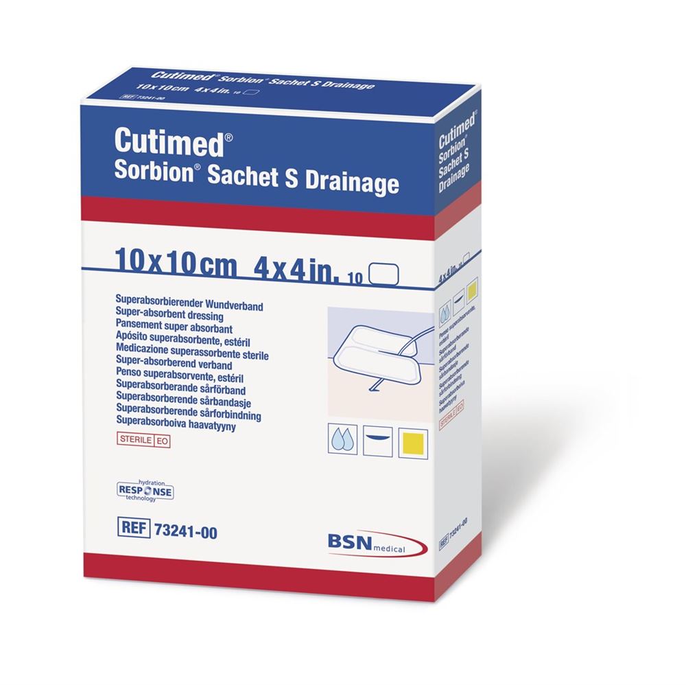 CUTIMED Sorbion Sachet S Drainage Pansement 10x10cm | 10 pièces