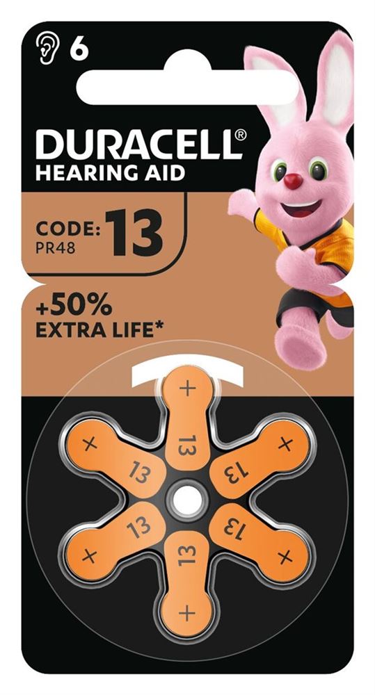 DURACELL EasyTab 13 Zinc Air 6 pièces | Piles