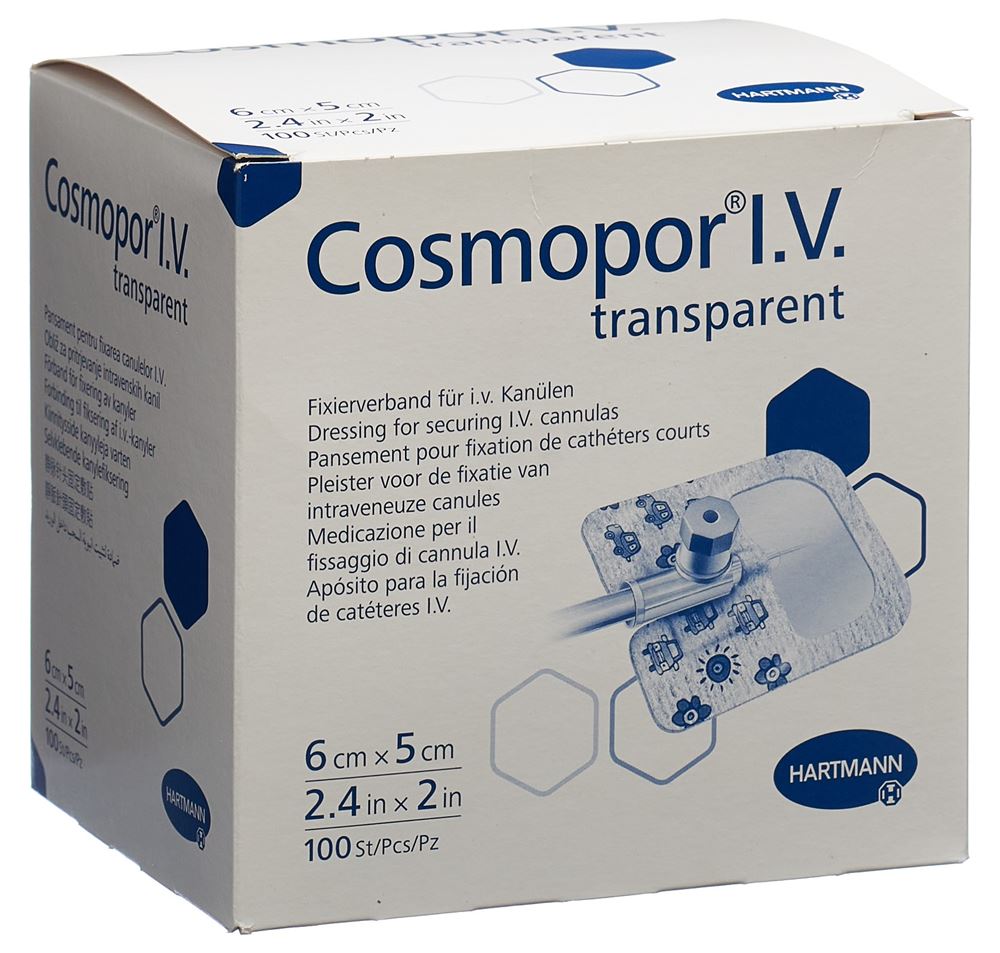 COSMOPOR I.V. Pansement 100 pièces | Transparent
