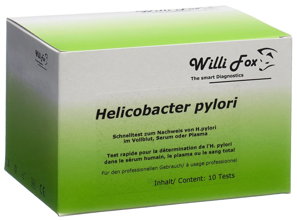 WILLI FOX Test H. Pylori Sang 10 pièces | Diagnostic