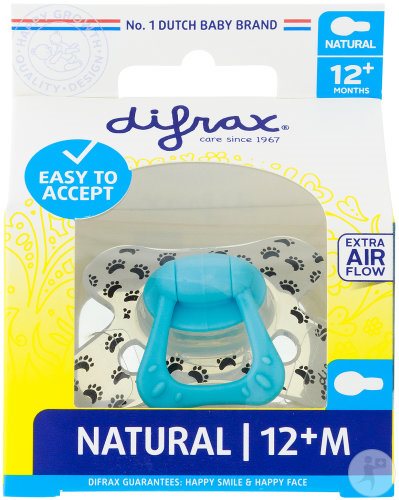 DIFRAX Nuggi Natural 12+M Silicone Sucette | Bébé