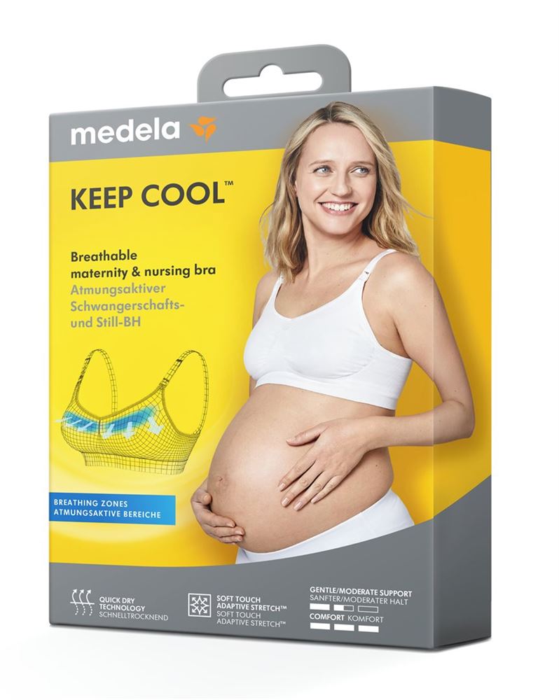 MEDELA Keep Cool Soutien-gorge grossesse/allaitement L Blanc | Confort