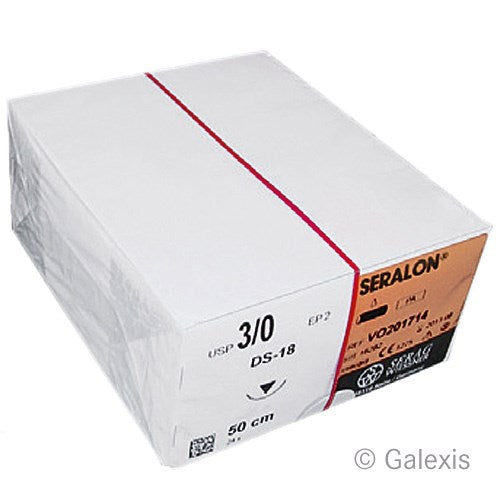 SERALON Fil 50cm 3-0 DS-18 24 pièces | Chirurgie