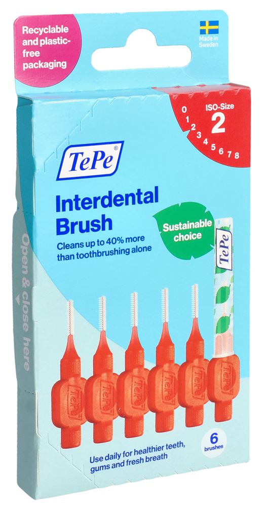 TEPE Interdental 0.5mm Rouge Brossettes | 6 pièces