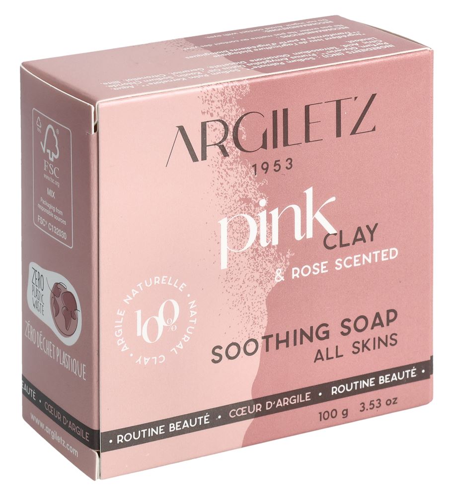 ARGILETZ Savon Argile Rose Bio 100g | Douceur