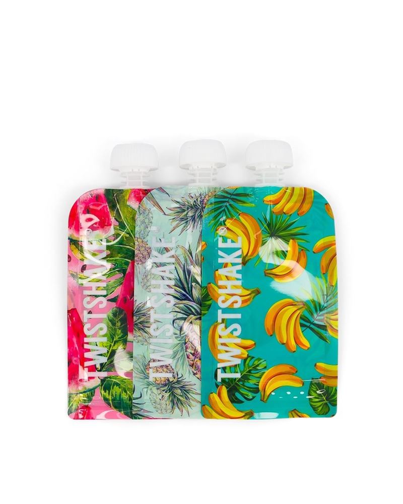 TWISTSHAKE Gourde Fruitée 220ml Tropical 3 pièces | Goûter sain