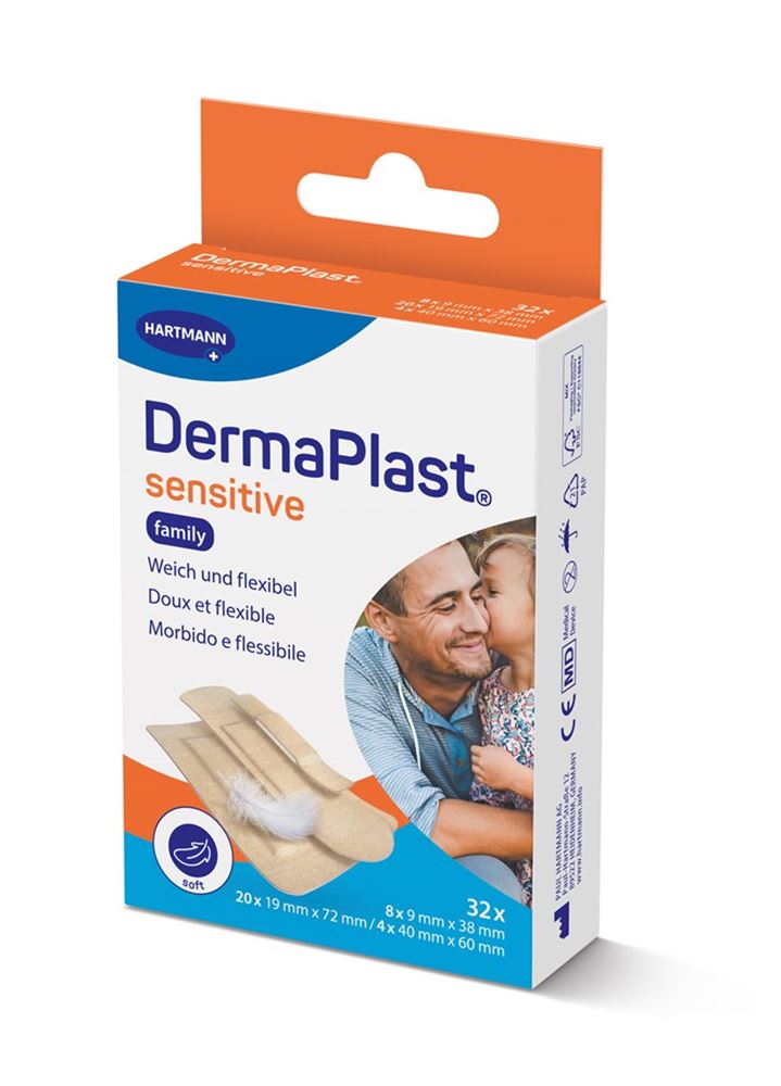 DERMAPLAST Sens Family Strips 32 pièces | Pansements