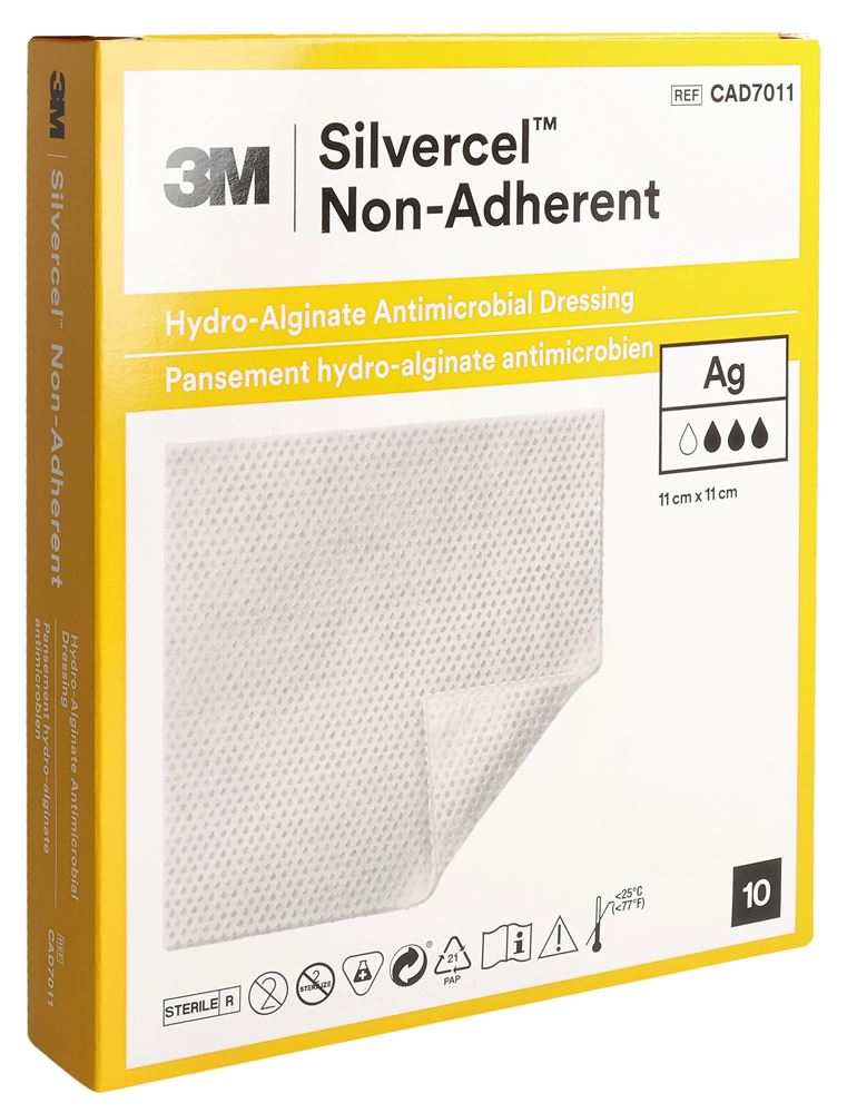 SILVERCEL NON ADHER Hydroalg. 11x11cm | 10 pièces
