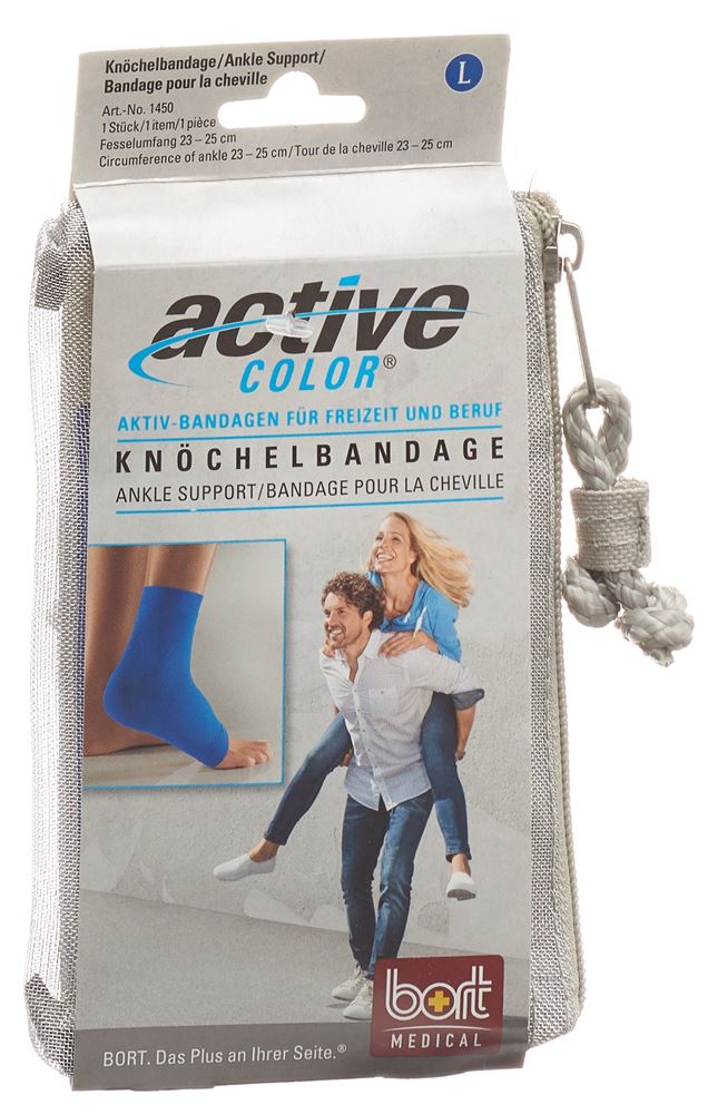 BORT ActiveColor Bandage Cheville L +23cm Bleu | Soutien