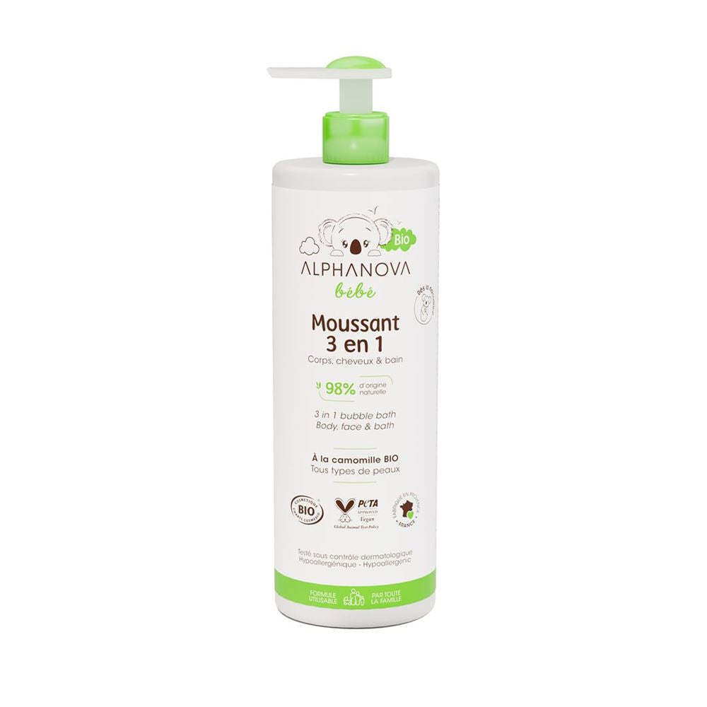ALPHANOVA BB Moussant 3en1 Bio 400ml | Bain Mousseux &amp; Douceur