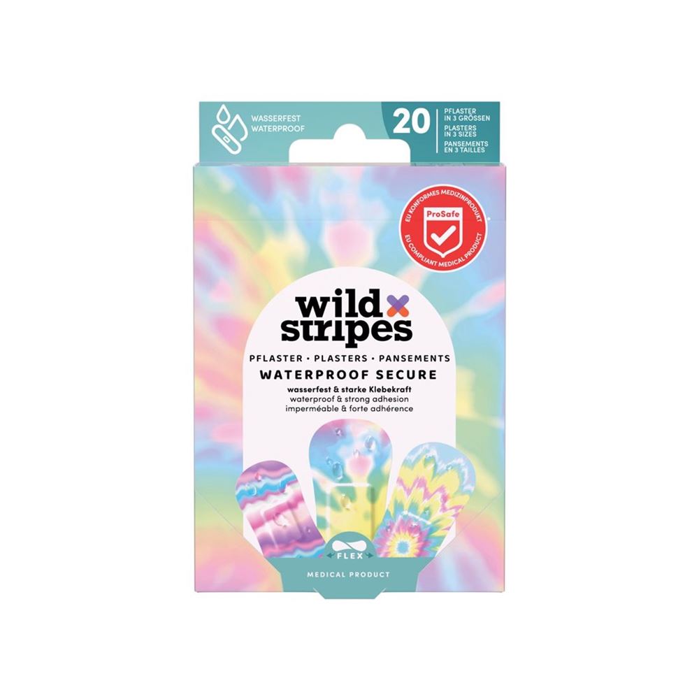 WILD STRIPES Schnit&amp;Schürfwundenp Waterp Ra 20 pièces | Protection Imperméable