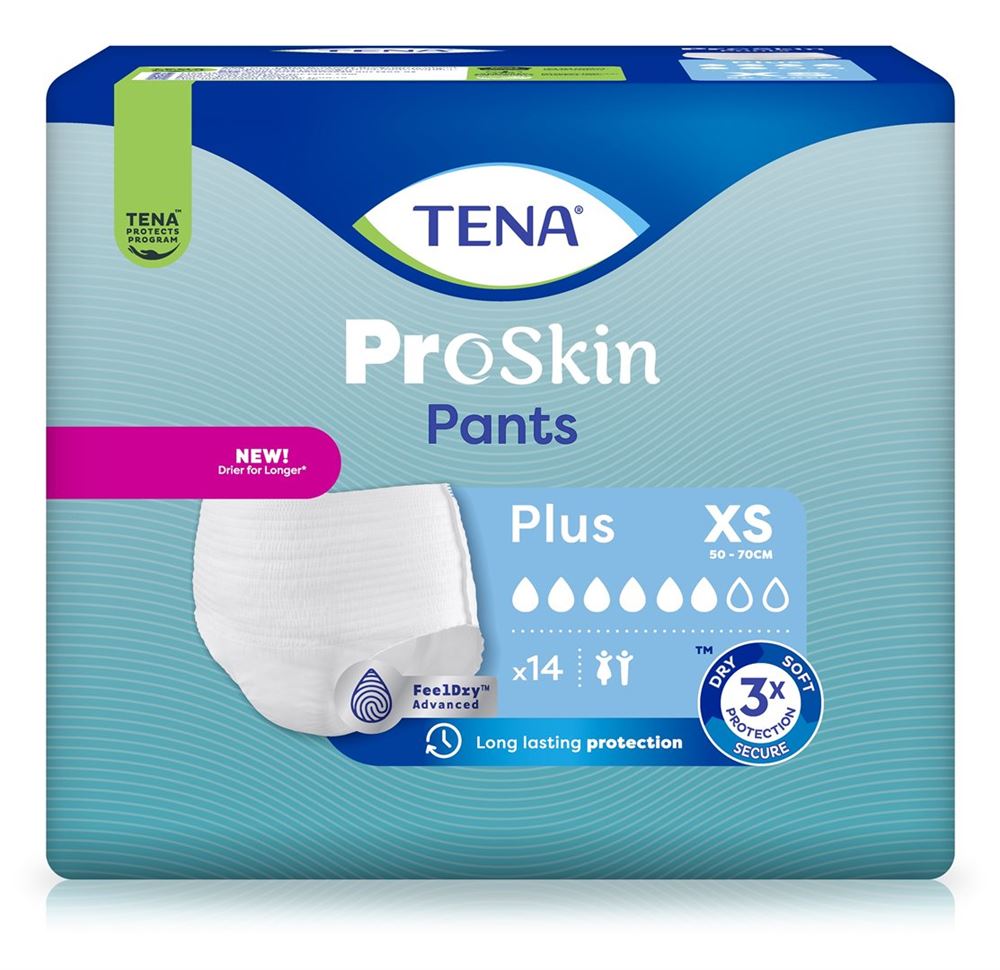 TENA Pants Plus XS Culottes 50-70cm | 14 pièces