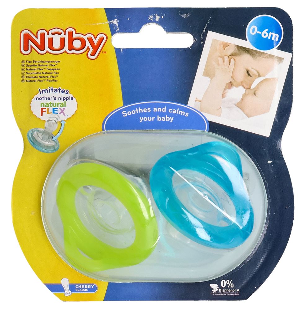 NUBY Sucette Flex 0-6 Mois | 2 Pièces